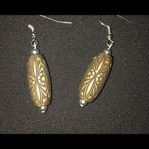 handmade tiki dangle earrings
